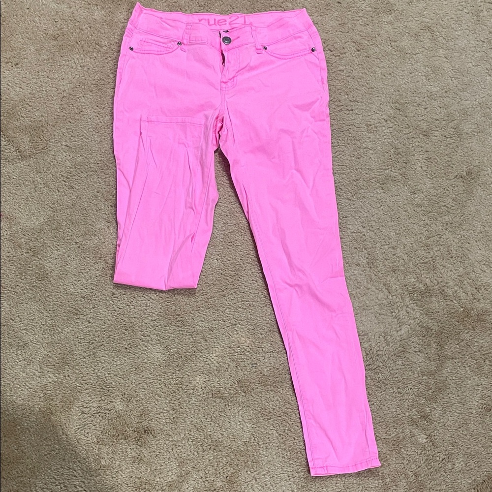 Last Chance‼️Rue21 Vibrant Pink Denim Pants